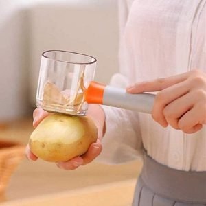 مقشرة خضروات فواكه مع كوب تخزين