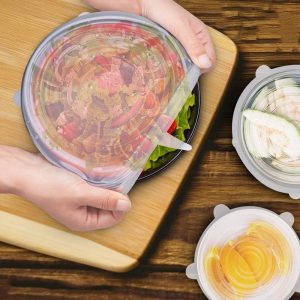 غطاء السيليكون لحفظ الأطعمة - مجموعة من ٦ قطع