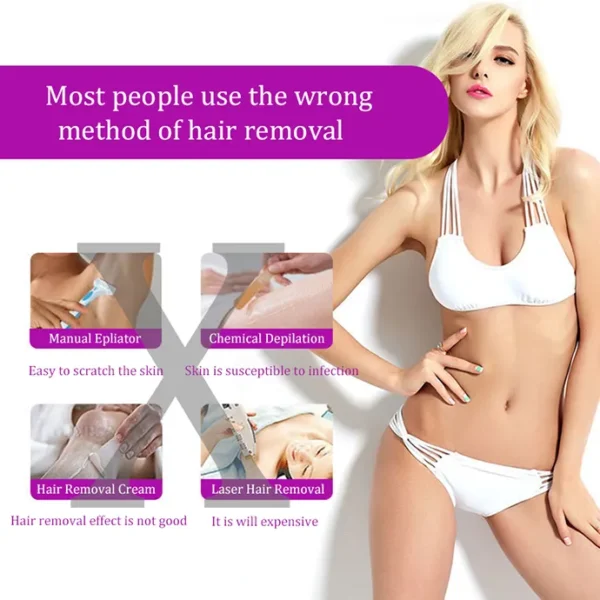 Hair Touch Women Hair Shaving Removal Electric Safety Hair Removal Tools USB Rechargeable Painless Depilator 5