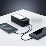باور بانك كين فال 60000mAh مع كابلات مدمجة وشاشة رقمية