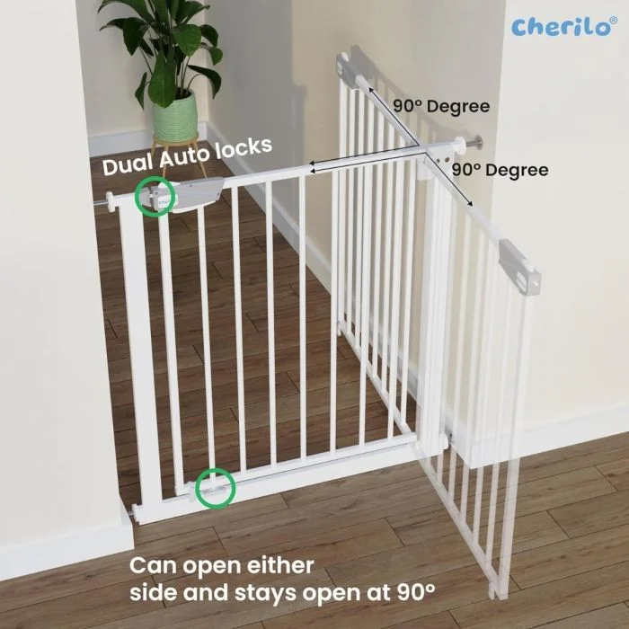 safety barrier with automatic closing for doors and stairs3