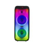 سماعة iSONIC سوداء كبيرة مع إضاءة RGB ملونة وشاشة LED رقمية