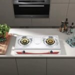 طباخ غاز ستانلس ستيل 3 عيون TOP COSONIC مع خرطوم ومنظم الغاز