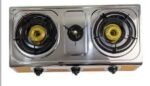 طباخ غاز ستانلس ستيل 3 عيون TOP COSONIC مع خرطوم ومنظم الغاز