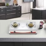 طباخ غاز ستانلس ستيل 3 عيون TOP COSONIC مع خرطوم ومنظم الغاز