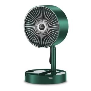 دفاية مروحة كهربائية خضراء بتصميم عصري قابلة للتعديل لتدفئة الغرف والمكاتب