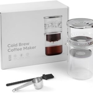 صانعة قهوة كولد برو (Cold Brew Coffee Maker) من ماركة آي كافيلاس (iCafilas). هذا الجهاز مصمم لتحضير القهوة الباردة بطريقة التقطير البطيء، مما ينتج قهوة أقل حموضة ومرارة من القهوة الساخنة التقليدية