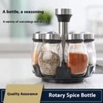 طقم توابل (بهارات) مكون من 7 قطع (Spice Rack Set)، موديل OT-107، وهو مصمم لتنظيم المطبخ