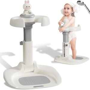 حامل استحمام الأطفال القابل للتعديل (Baby Shower Stand)، وهو أداة مبتكرة مصممة لتسهيل عملية تحميم الأطفال الذين بدأوا في مرحلة الوقوف، مما يجعله بديلاً عصرياً لأحواض الاستحمام