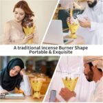 مبخرة إلكترونية ذهبية ذكية مزودة بسماعة قرآن كريم وإضاءة LED مع ريموت كنترول بذكاء وبامتياز.
