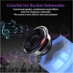دلو الثلج المضيء مع سماعة بلوتوث (LED Speaker Ice Bucket)، وهي أداة مبتكرة مصممة لتبريد المشروبات مع توفير إضاءة ونظام صوتي لاسلكي لتعزيز أجواء