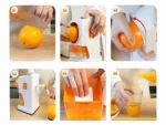 عصارة برتقال وحمضيات يدوية (Manual Hand Cranked Juicer) مصممة لاستخراج العصير الطازج بآلية تدوير يدوية بسيطة