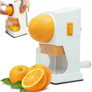 عصارة برتقال وحمضيات يدوية (Manual Hand Cranked Juicer) مصممة لاستخراج العصير الطازج بآلية تدوير يدوية بسيطة