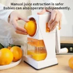 عصارة برتقال وحمضيات يدوية (Manual Hand Cranked Juicer) مصممة لاستخراج العصير الطازج بآلية تدوير يدوية بسيطة