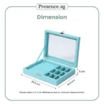صندوق مجوهرات مخملي من Presence.sg – غطاء زجاجي شفاف وتقسيمات ذكية بذكاء وبامتياز