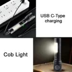 مصباح يدوي Cobra CB-1610 قابل لإعادة الشحن – هيكل ألومنيوم وخاصية التكبير بذكاء وبامتياز