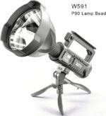 كشاف يدوي LED فائق السطوع W591 – مدى 50 مترًا مع حامل ثلاثي وبنك طاقة بذكاء وبامتياز