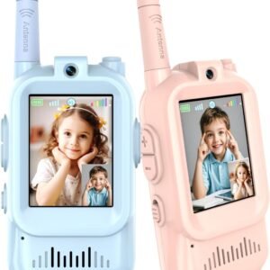 جهاز لاسلكي للأطفال (Walkie Talkie) مزود بكاميرا وفيديو – شاشة 2.0 بوصة ومغير صوت بذكاء وبامتياز