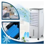 مبرد هواء سومو SM-140 أبيض بتصميم نحيف وعصري مزود بلوحة تحكم رقمية وشبكات توزيع هواء بذكاء وبامتياز.
