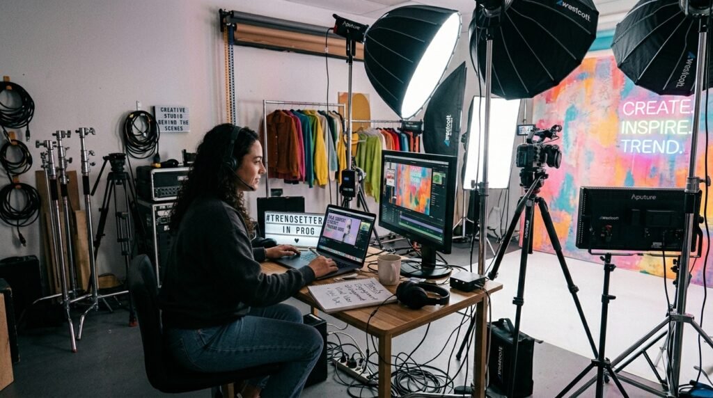 Behind scenes small studio 202605041347