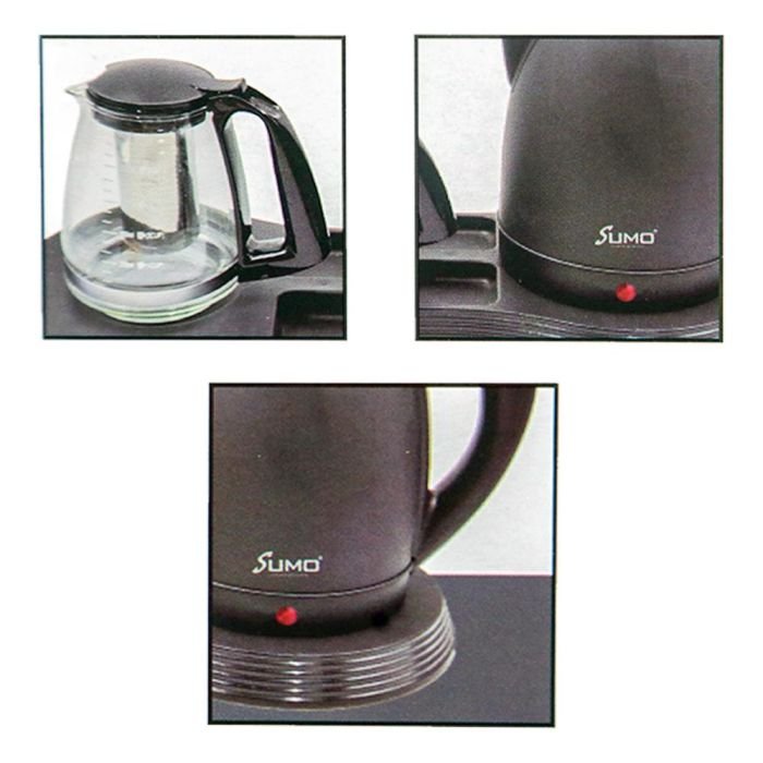 1500 w electric stainless steel kettle tea tray set by sumo04